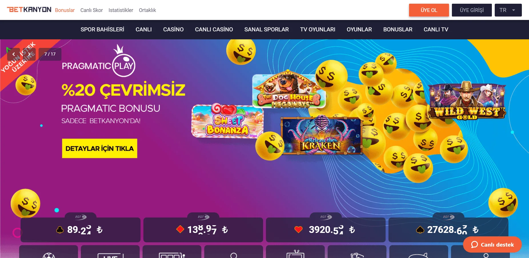 Betkanyon HoşGeldin Bonusu